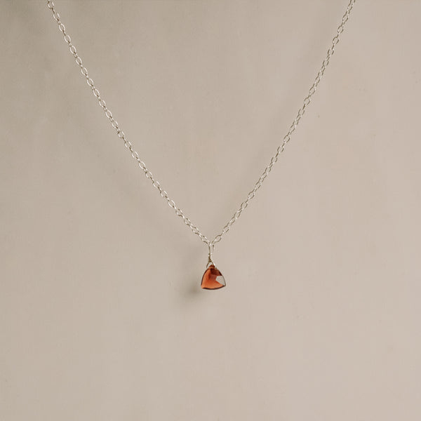 Garnet Trilliant Necklace: Courage